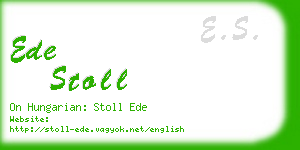 ede stoll business card
